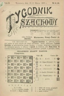 Tygodnik Szachowy. R.2, № 9/10 (15 marca 1899)