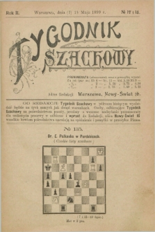 Tygodnik Szachowy. R.2, № 17/18 (15 maja 1899)