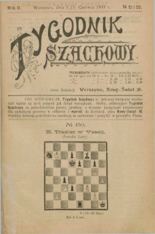 Tygodnik Szachowy. R.2, № 21/22 (15 czerwca 1899)