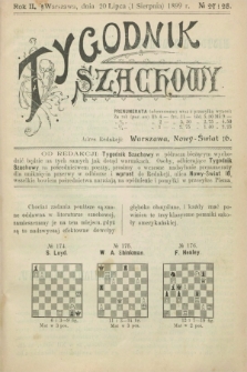 Tygodnik Szachowy. R.2, № 27/28 (1 sierpnia 1899)