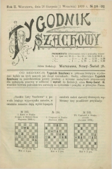 Tygodnik Szachowy. R.2, № 29-32 (1 września 1899)