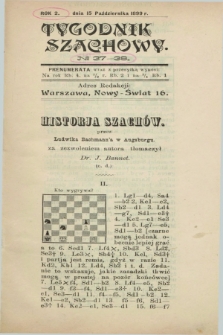 Tygodnik Szachowy. R.2, № 37/38 (15 października 1899)