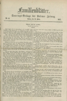 Familienblätter : Sonntags-Beilage der Posener Zeitung. 1877, Nr. 12 (25 März)