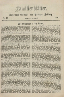 Familienblätter : Sonntags-Beilage der Posener Zeitung. 1880, Nr. 15 (11 April)