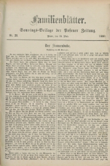 Familienblätter : Sonntags-Beilage der Posener Zeitung. 1880, Nr. 21 (23 Mai)