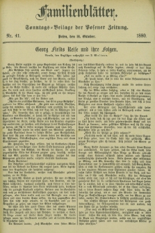 Familienblätter : Sonntags-Beilage der Posener Zeitung. 1880, Nr. 41 (10 Oktober)