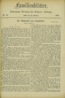 Familienblätter : Sonntags-Beilage der Posener Zeitung. 1880, Nr. 44 (31 Oktober)