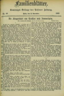 Familienblätter : Sonntags-Beilage der Posener Zeitung. 1880, Nr. 46 (14 November)