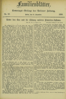 Familienblätter : Sonntags-Beilage der Posener Zeitung. 1880, Nr. 50 (12 Dezember)