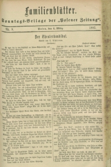 Familienblätter : Sonntags-Beilage der „Posener Zeitung”. 1883, Nr. 9 (4 März)