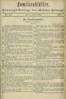 Familienblätter : Sonntags-Beilage der „Posener Zeitung”. 1883, Nr. 10 (11 März)