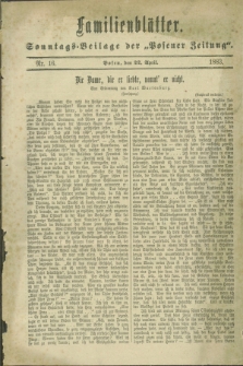 Familienblätter : Sonntags-Beilage der „Posener Zeitung”. 1883, Nr. 16 (22 April)