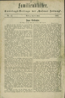 Familienblätter : Sonntags-Beilage der „Posener Zeitung”. 1883, Nr. 22 (3 Juni)