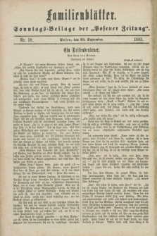 Familienblätter : Sonntags-Beilage der „Posener Zeitung”. 1883, Nr. 38 (23 September)