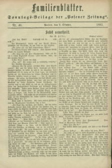 Familienblätter : Sonntags-Beilage der „Posener Zeitung”. 1883, Nr. 40 (7 Oktober)