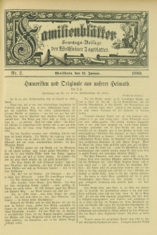 Familienblätter : Sonntags-Beilage der Posener Zeitung. 1890, Nr. 2 (12 Januar)