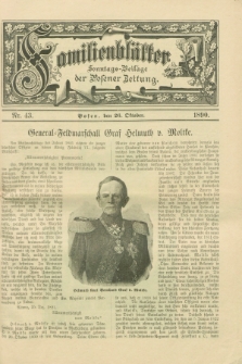 Familienblätter : Sonntags-Beilage der Posener Zeitung. 1890, Nr. 43 (26 Oktober)