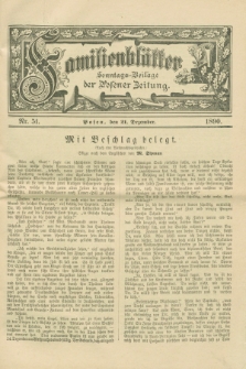 Familienblätter : Sonntags-Beilage der Posener Zeitung. 1890, Nr. 51 (21 Dezember)