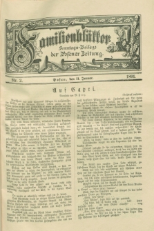 Familienblätter : Sonntags-Beilage der Posener Zeitung. 1891, Nr. 2 (11 Januar)