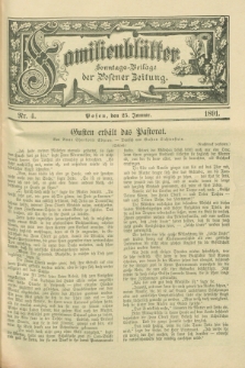 Familienblätter : Sonntags-Beilage der Posener Zeitung. 1891, Nr. 4 (25 Januar)