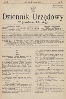 Dziennik Urzędowy Województwa Łódzkiego. 1926, nr 31