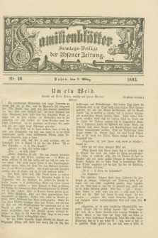 Familienblätter : Sonntags-Beilage der Posener Zeitung. 1893, Nr. 10 (5 März)