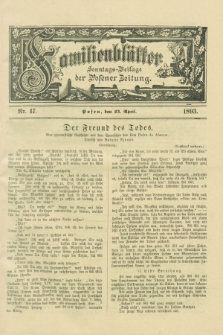 Familienblätter : Sonntags-Beilage der Posener Zeitung. 1893, Nr. 17 (23 April)