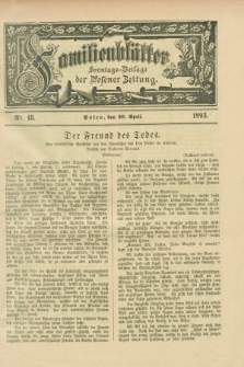 Familienblätter : Sonntags-Beilage der Posener Zeitung. 1893, Nr. 18 (30 April)