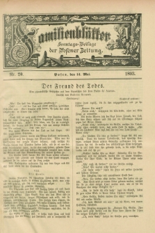 Familienblätter : Sonntags-Beilage der Posener Zeitung. 1893, Nr. 20 (14 Mai)