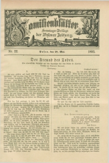 Familienblätter : Sonntags-Beilage der Posener Zeitung. 1893, Nr. 22 (28 Mai)