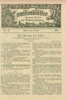 Familienblätter : Sonntags-Beilage der Posener Zeitung. 1893, Nr. 24 (11 Juni)