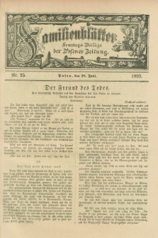 Familienblätter : Sonntags-Beilage der Posener Zeitung. 1893, Nr. 25 (18 Juni)