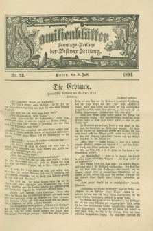Familienblätter : Sonntags-Beilage der Posener Zeitung. 1893, Nr. 28 (9 Juli)
