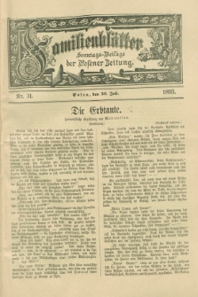 Familienblätter : Sonntags-Beilage der Posener Zeitung. 1893, Nr. 31 (30 Juli)