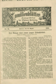 Familienblätter : Sonntags-Beilage der Posener Zeitung. 1893, Nr. 35 (27 August)