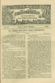 Familienblätter : Sonntags-Beilage der Posener Zeitung. 1893, Nr. 38 (17 September)