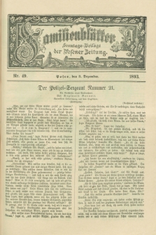Familienblätter : Sonntags-Beilage der Posener Zeitung. 1893, Nr. 49 (3 Dezember)