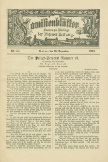Familienblätter : Sonntags-Beilage der Posener Zeitung. 1893, Nr. 53 (31 Dezember)