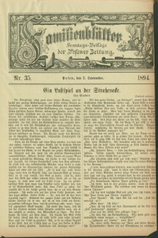 Familienblätter : Sonntags-Beilage der Posener Zeitung. 1894, Nr. 35 (2 September)