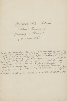 Listy do Aleksandra Weryhy Darowskiego, z lat 1839-1872 i jego żony Antoniny z Hutorowiczów
