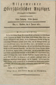 Allgemeiner Oberschlesischer Anzeiger. Jg.11, Quartal 1, Nro. 2 (6 Januar 1821)