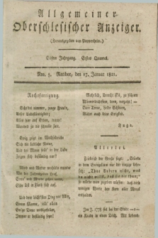 Allgemeiner Oberschlesischer Anzeiger. Jg.11, Quartal 1, Nro. 5 (17 Januar 1821)