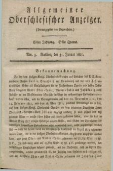 Allgemeiner Oberschlesischer Anzeiger. Jg.11, Quartal 1, Nro. 9 (31 Januar 1821)