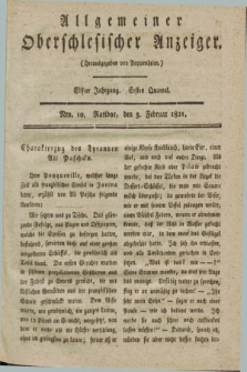 Allgemeiner Oberschlesischer Anzeiger. Jg.11, Quartal 1, Nro. 10 (3 Februar 1821)