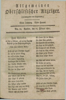 Allgemeiner Oberschlesischer Anzeiger. Jg.11, Quartal 1, Nro. 12 (10 Februar 1821)