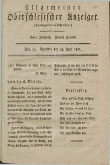 Allgemeiner Oberschlesischer Anzeiger. Jg.11, Quartal 2, Nro. 34 (28 April 1821)