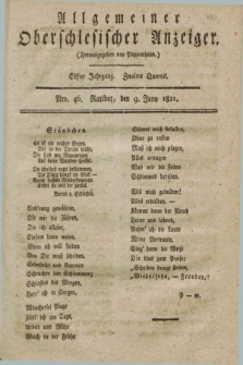 Allgemeiner Oberschlesischer Anzeiger. Jg.11, Quartal 2, Nro. 46 (9 Juny 1821)