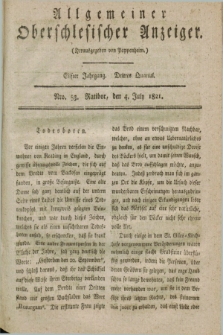 Allgemeiner Oberschlesischer Anzeiger. Jg.11, Quartal 3, Nro. 53 (4 July 1821)