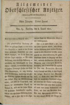 Allgemeiner Oberschlesischer Anzeiger. Jg.11, Quartal 3, Nro. 63 (8 August 1821) + dod.