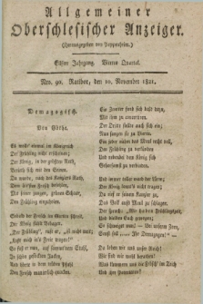 Allgemeiner Oberschlesischer Anzeiger. Jg.11, Quartal 4, Nro. 90 (10 November 1821)